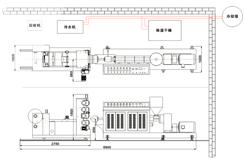 MG-SG160型塑鉤片生產線